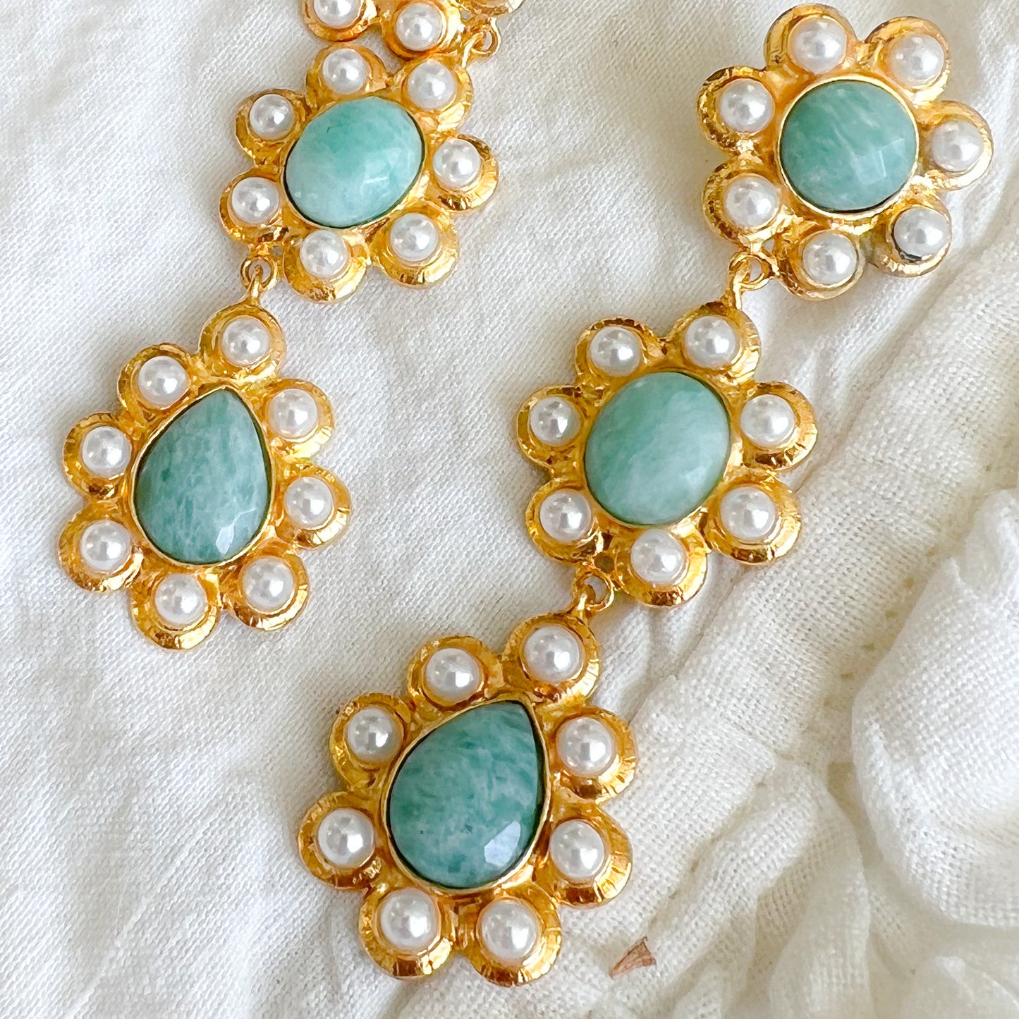 Blossom Amazonite Earrings - BelleStyle