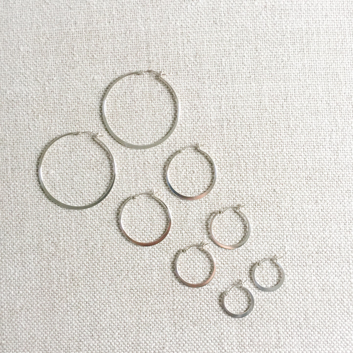 Brio Silver Hoop Earrings - BelleStyle