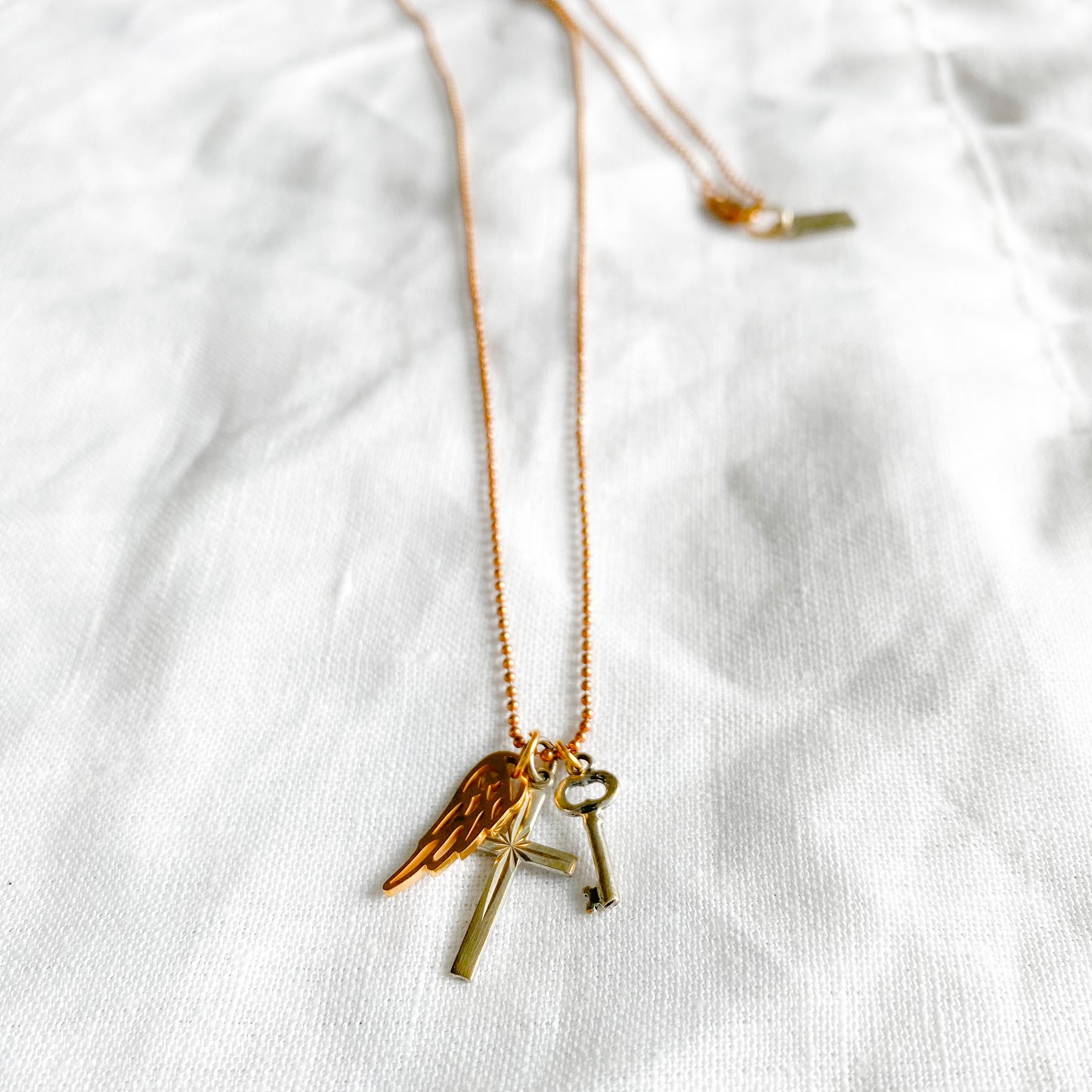 Cross Wing Charm Necklace - BelleStyle