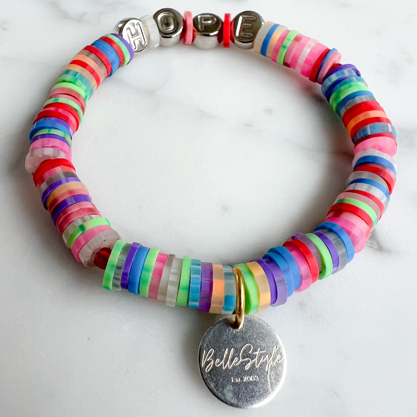 HOPE Techno Multi Friendship Bracelet Rose Silver - BelleStyle