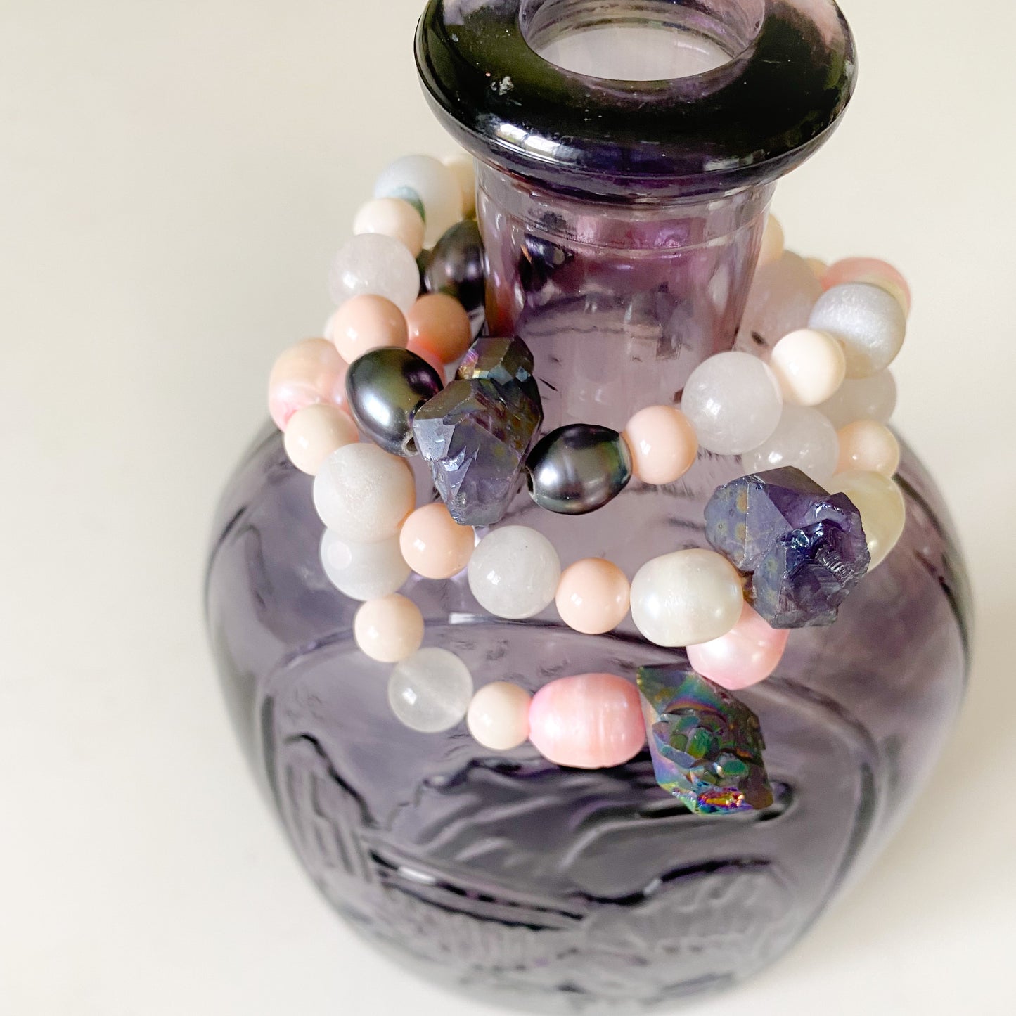 Peacock Ore Freshwater Pearl Bracelet - BelleStyle