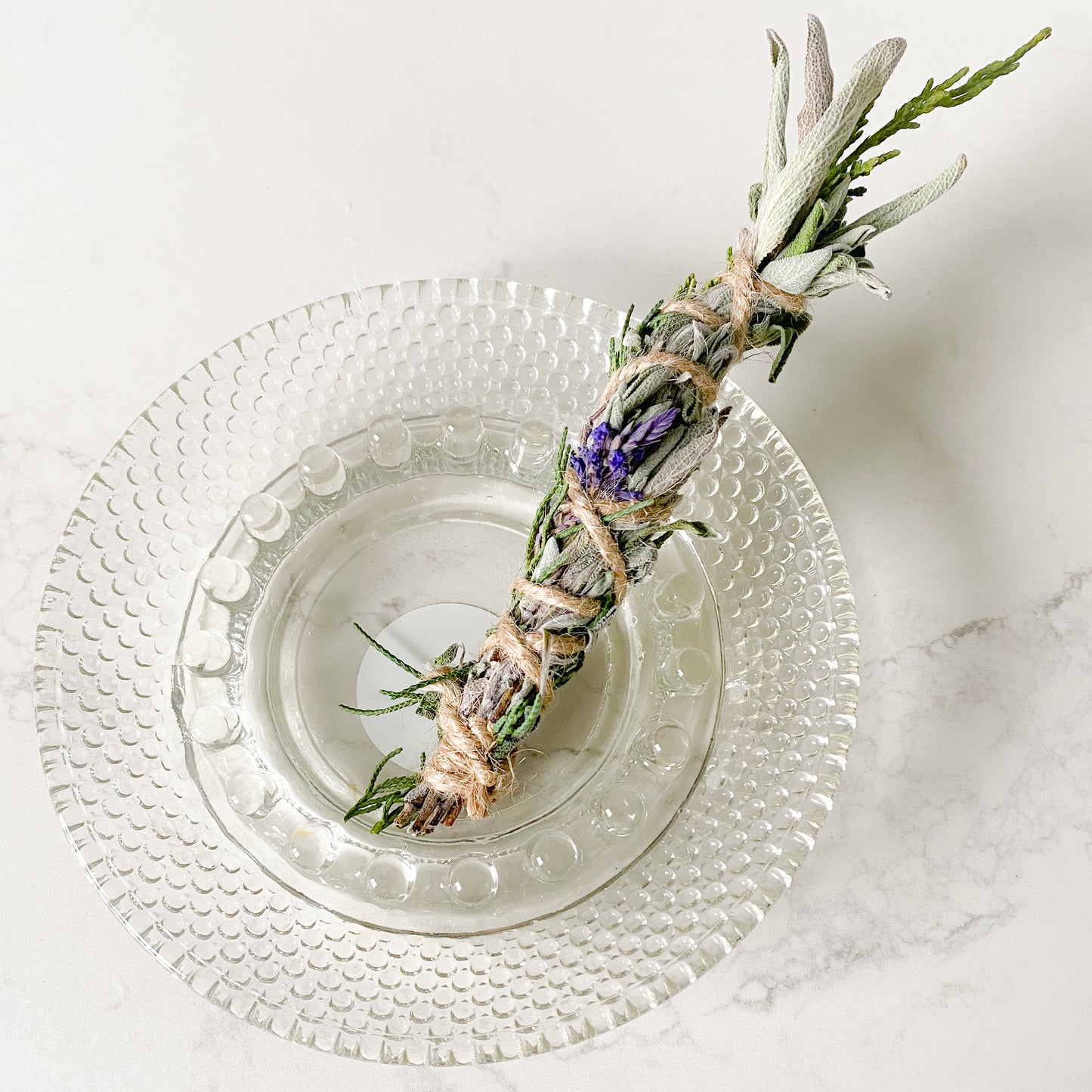 Sustainable Crystal Dot Smudge Dish - BelleStyle