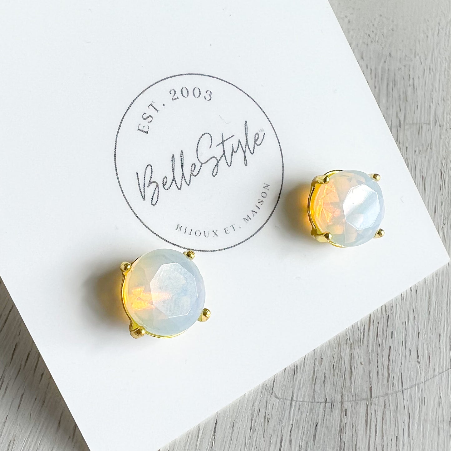 Calm Semi-Precious Post Earrings - BelleStyle