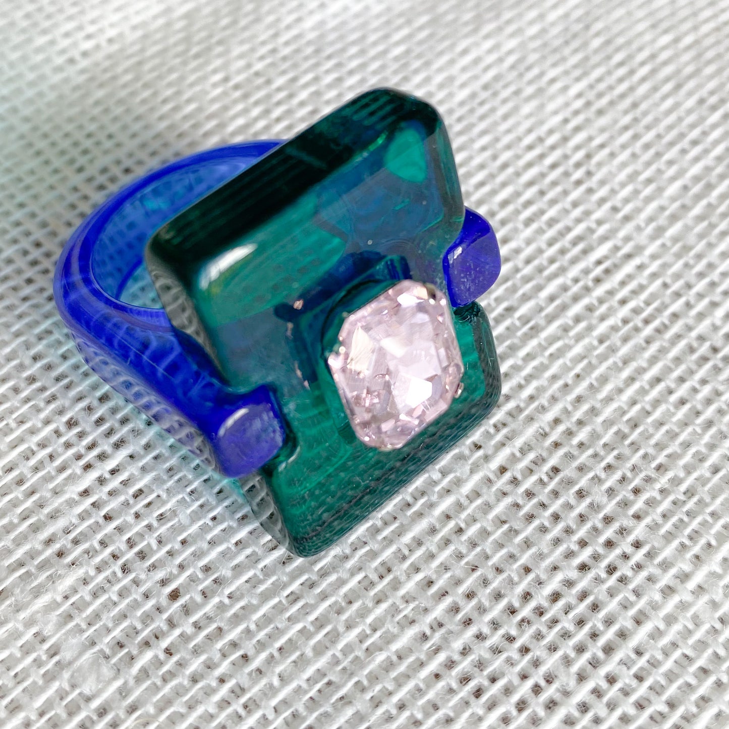 Candy Paint Rectangle Ring - BelleStyle