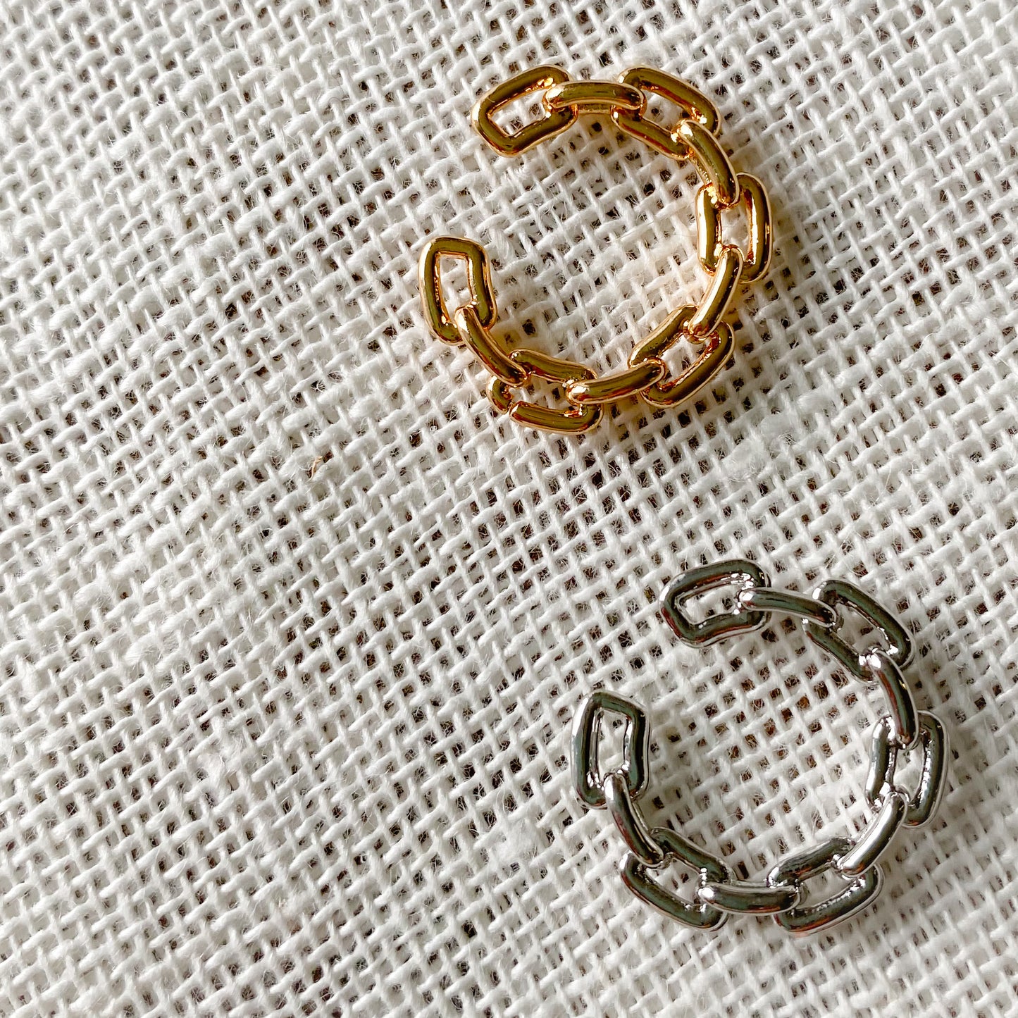 Marion Link Earcuff earring - Bellestyle silver Gold