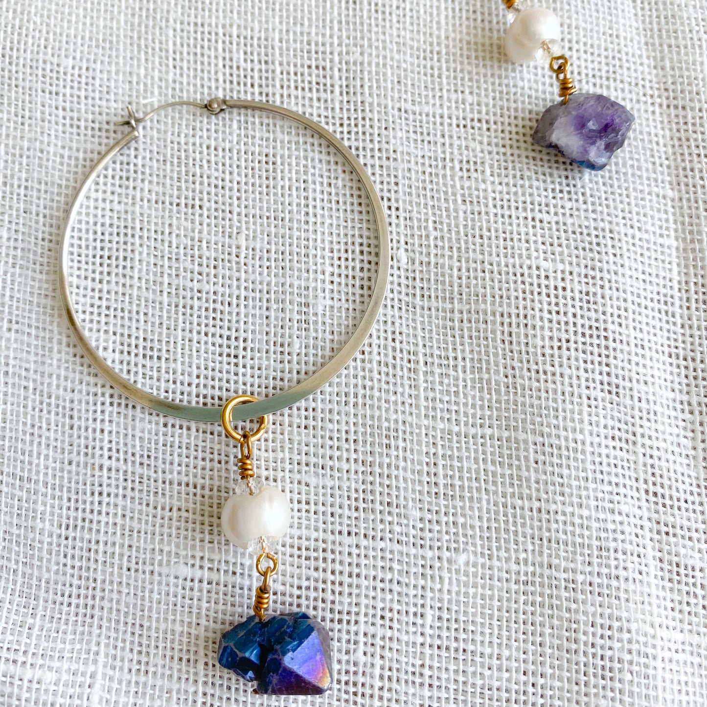Billie Sterling Silver Hoop Earrings - Bellestyle