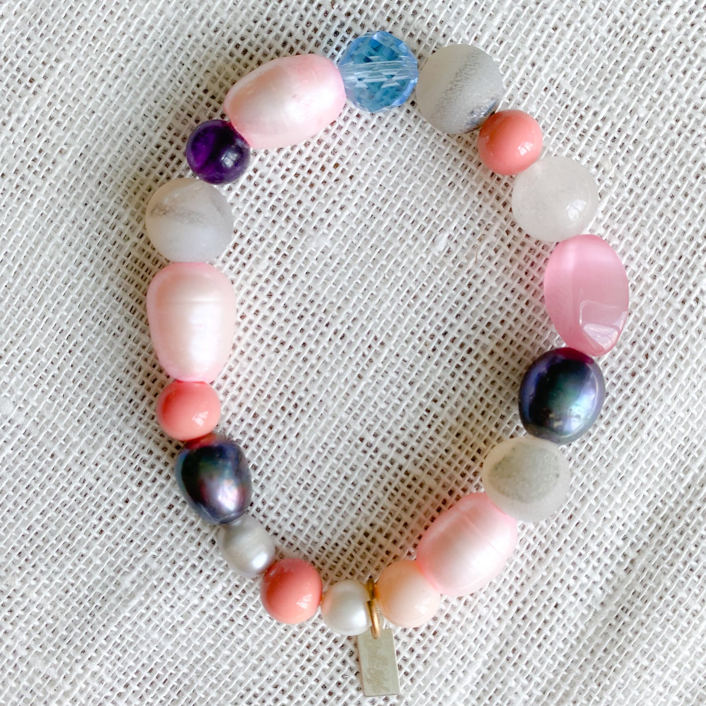 Palmer Pink Freshwater Pearl Bracelet - BelleStyle