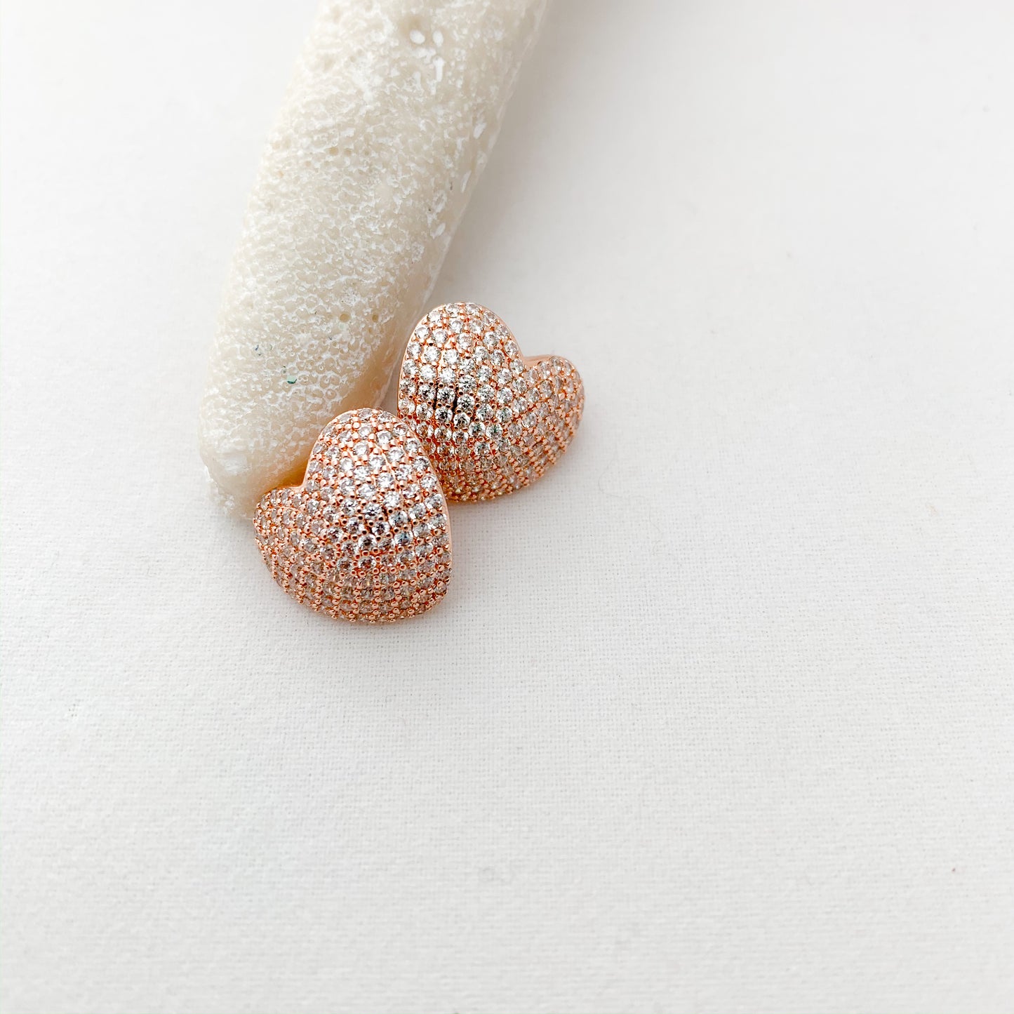 Puffy Heart Earrings - BelleStyle