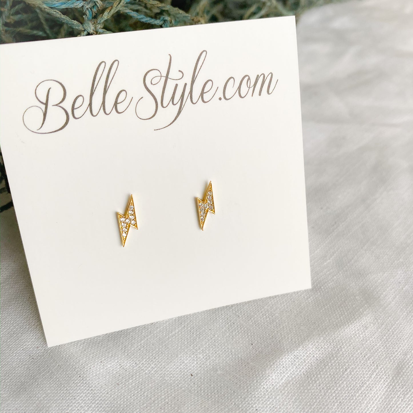 Lightning Bolt Crystal Earrings - BelleStyle