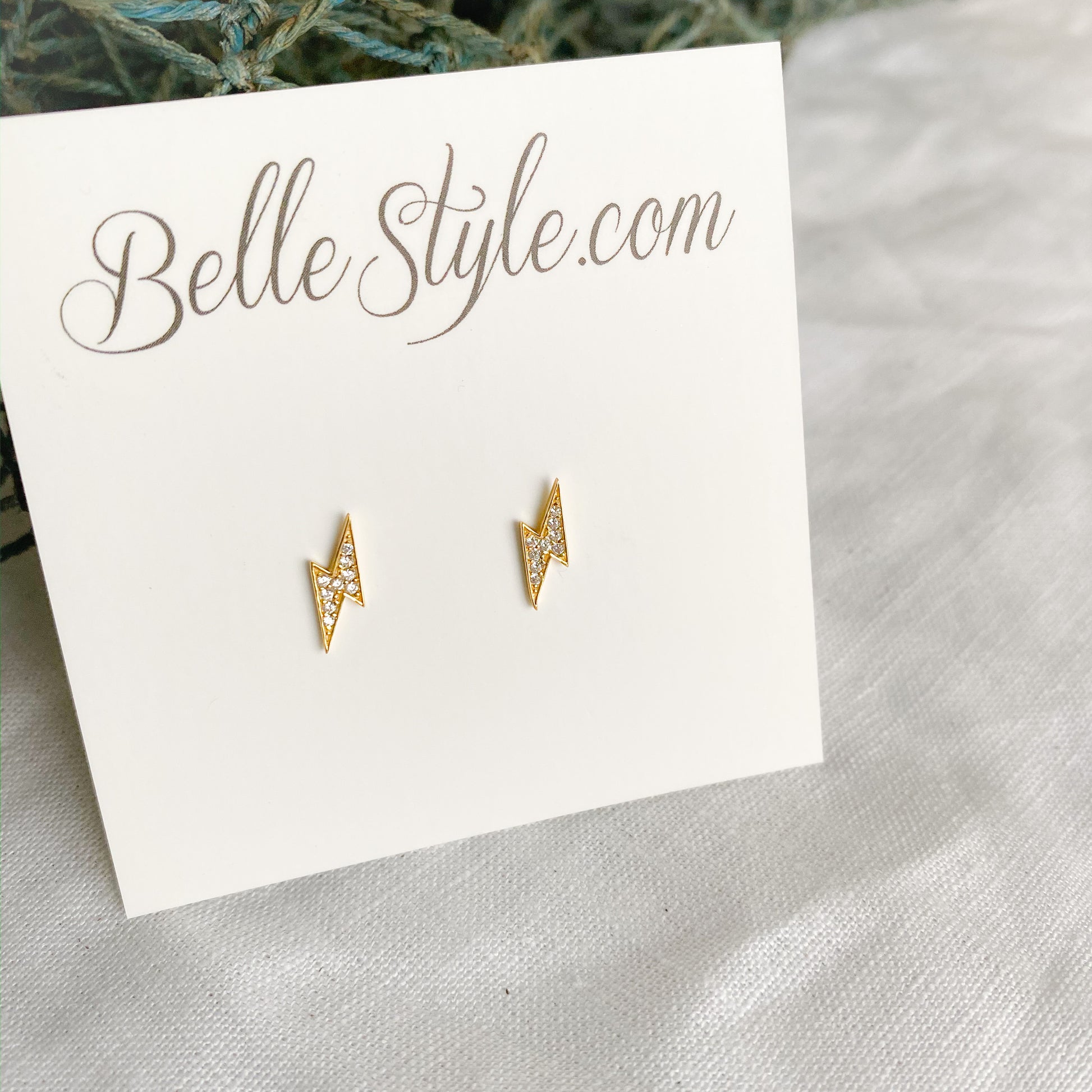Lightning Bolt Crystal Earrings - BelleStyle