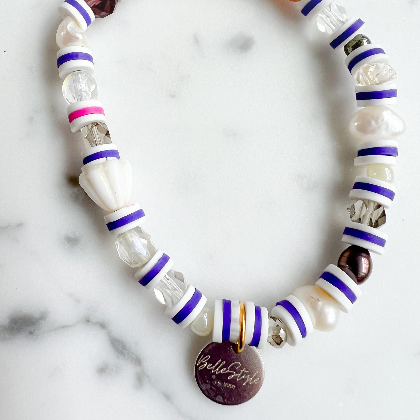 TRUST Rose Gold Friendship Bracelet Purple - Bracelet