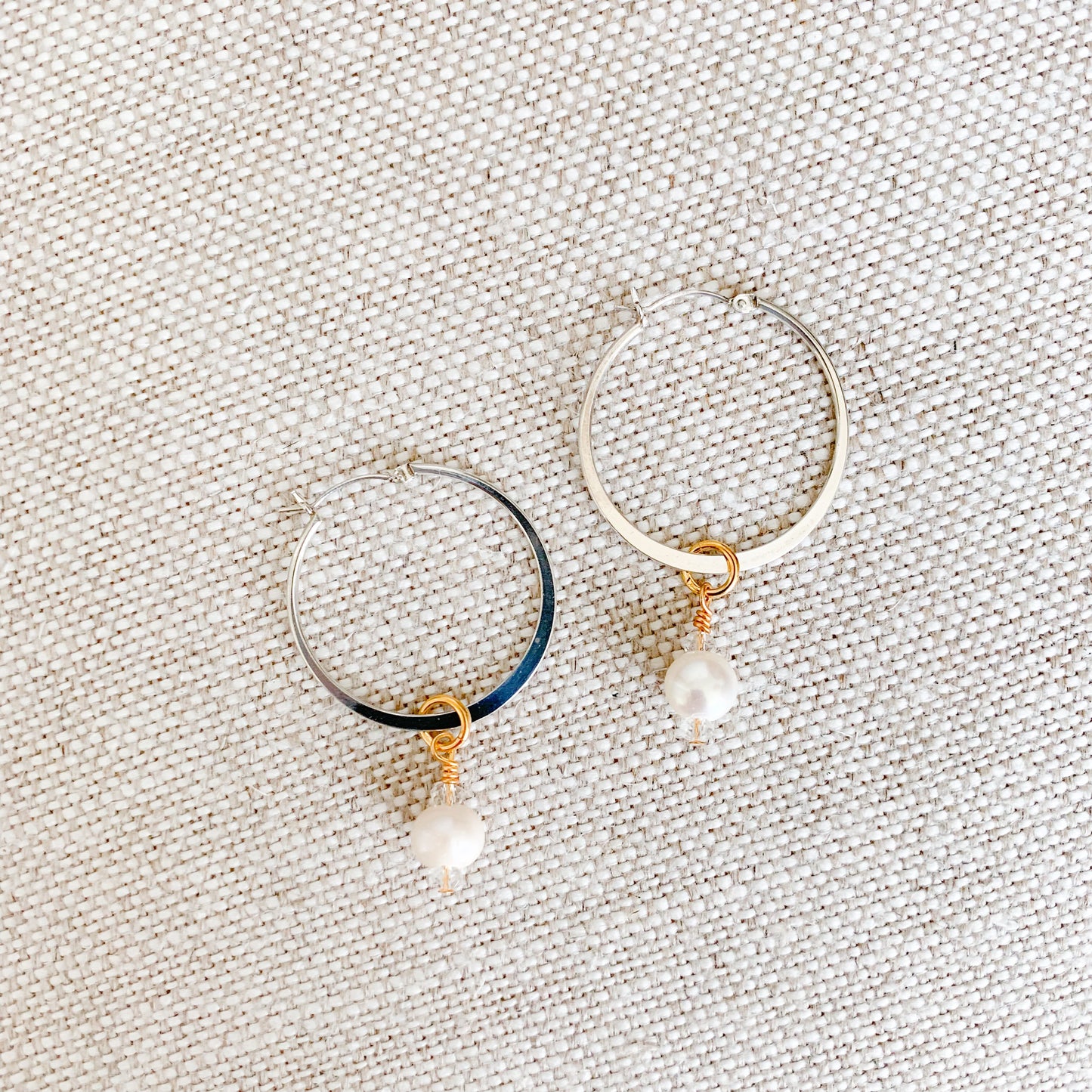 Brio White Pearl Earrings - BelleStyle