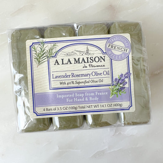 A La Maison de Provence Lavender Rosemary Olive Oil Bar Soap - BelleStyle