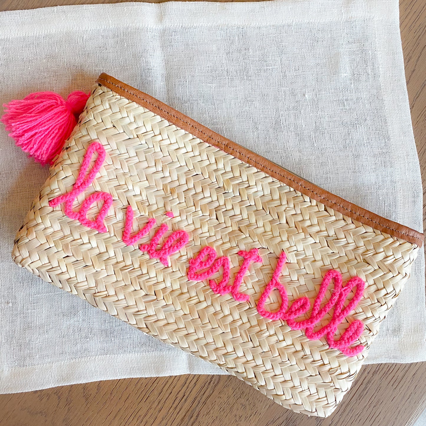 La Vie Est Belle Pink Clutch