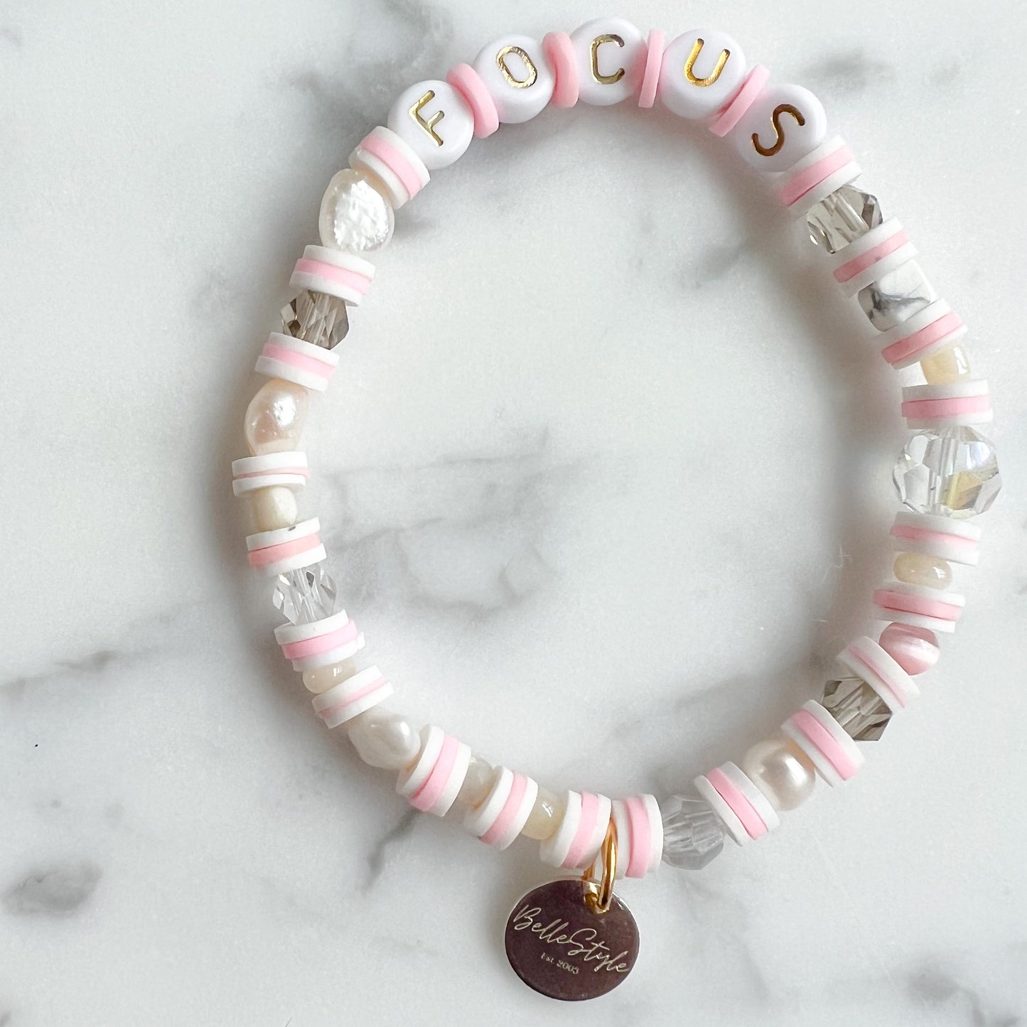 LIGHT Friendship Bracelet Light Pink - BelleStyle
