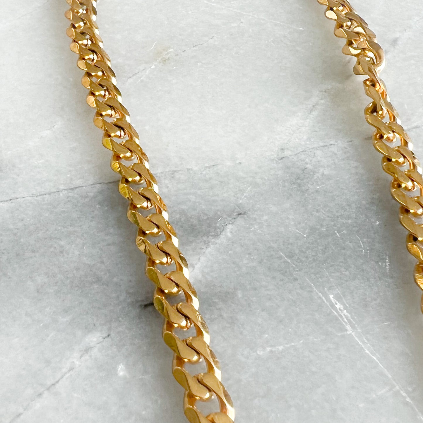 Emerson Gold Stainless Steel Flat Cuban Chain - Bellestyle