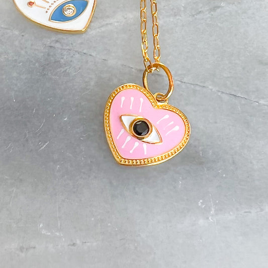 Pinkie Heart Charm Necklace - BelleStyle