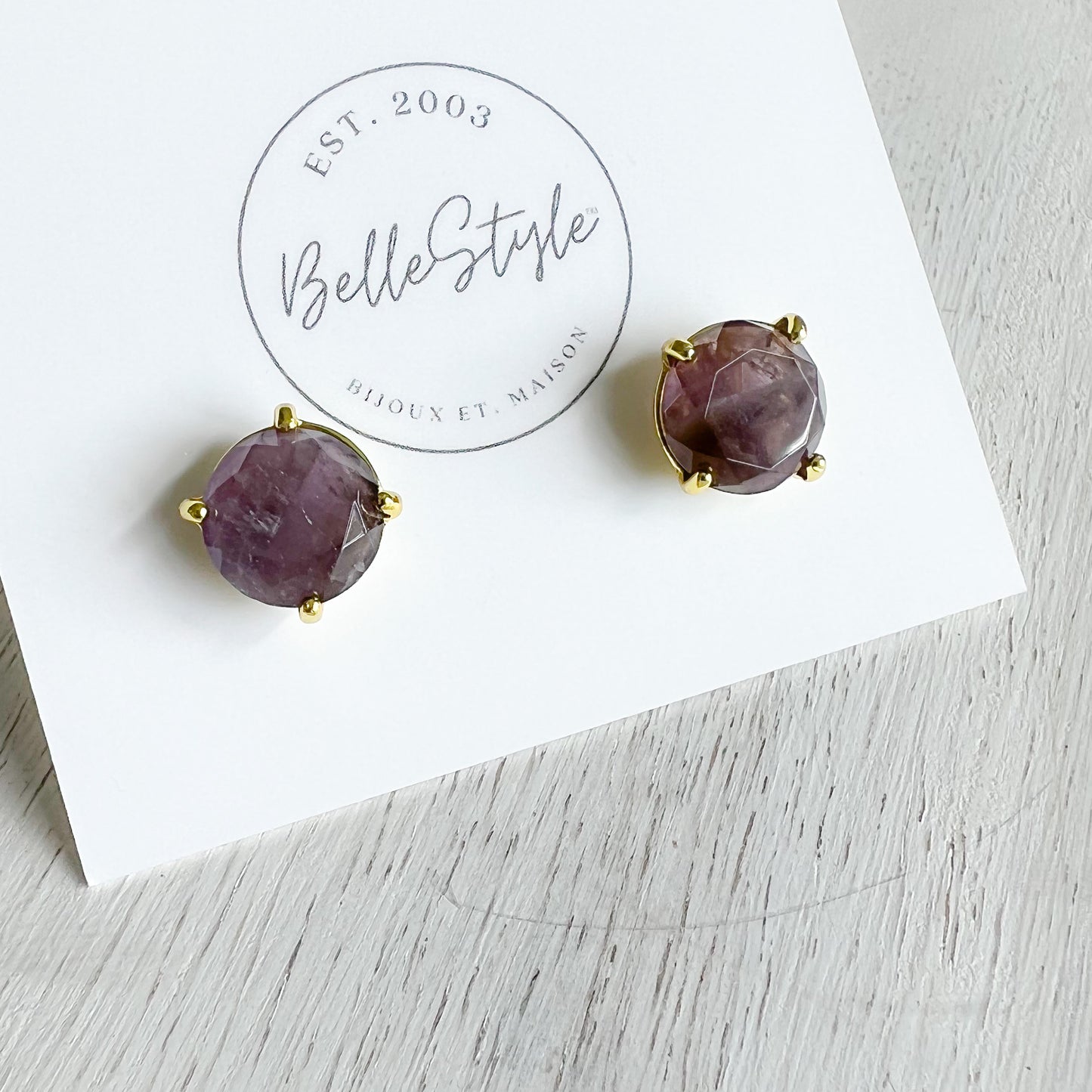 Calm Semi-Precious Post Earrings - BelleStyle