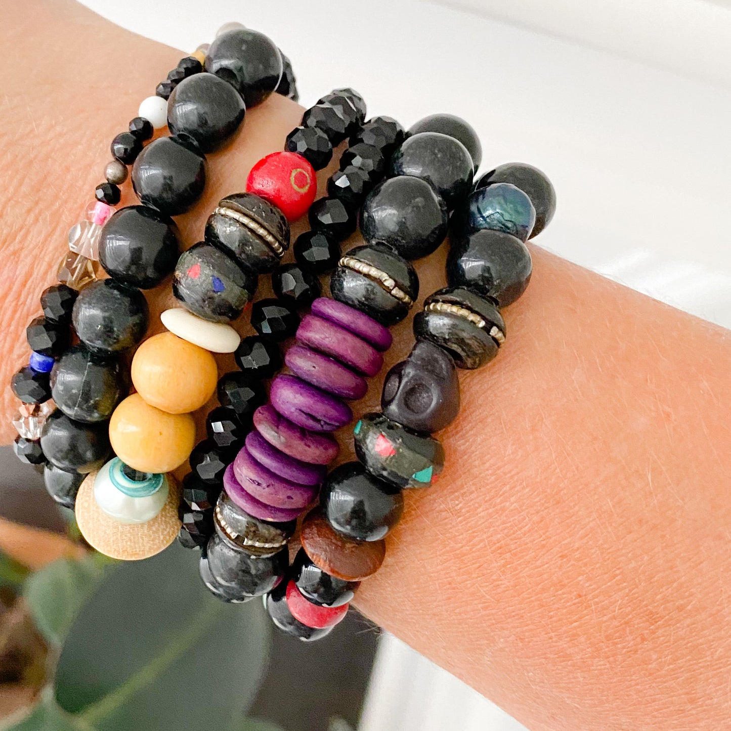 St. Christopher Black Jade Turquoise Sustainable Bracelet - Bellestyle