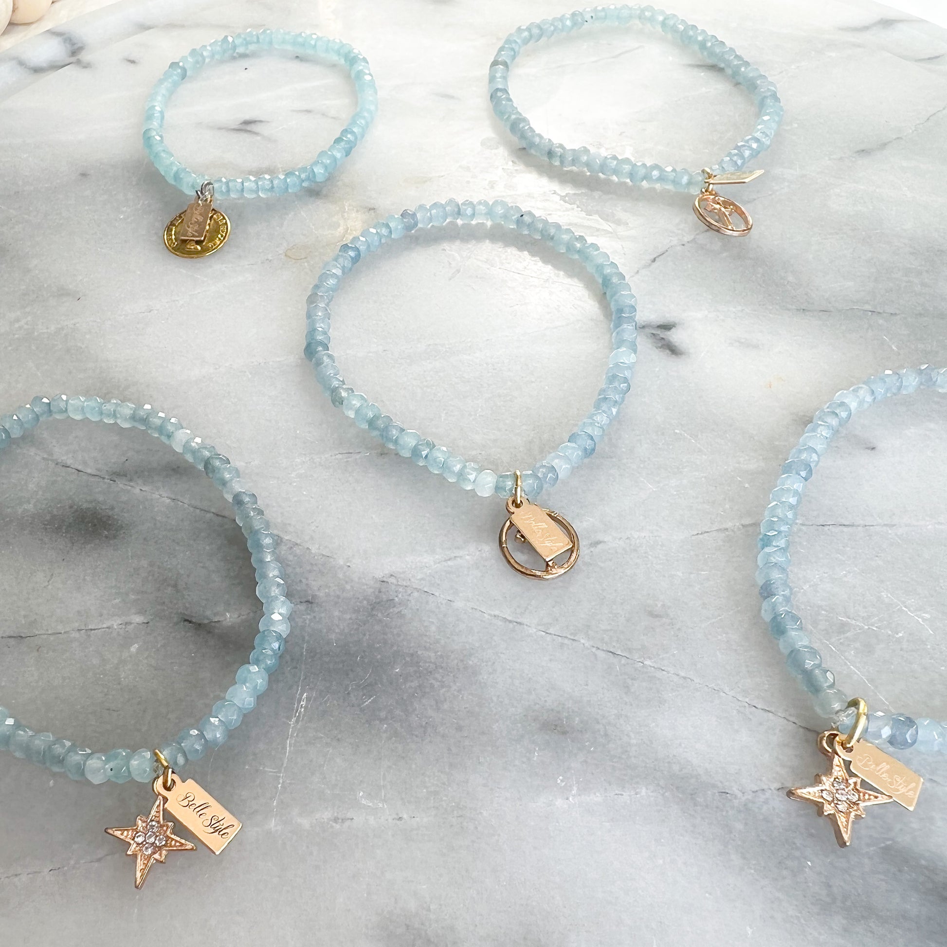Sky Gold Charm Bracelet - Bellestyle