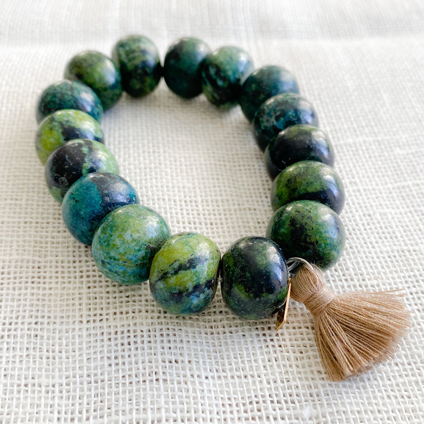 Alpine African Turquoise Large Bead Bracelet - Bellestyle