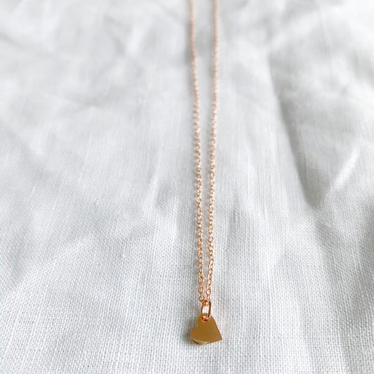 Heart Rose Gold Necklace - BelleStyle