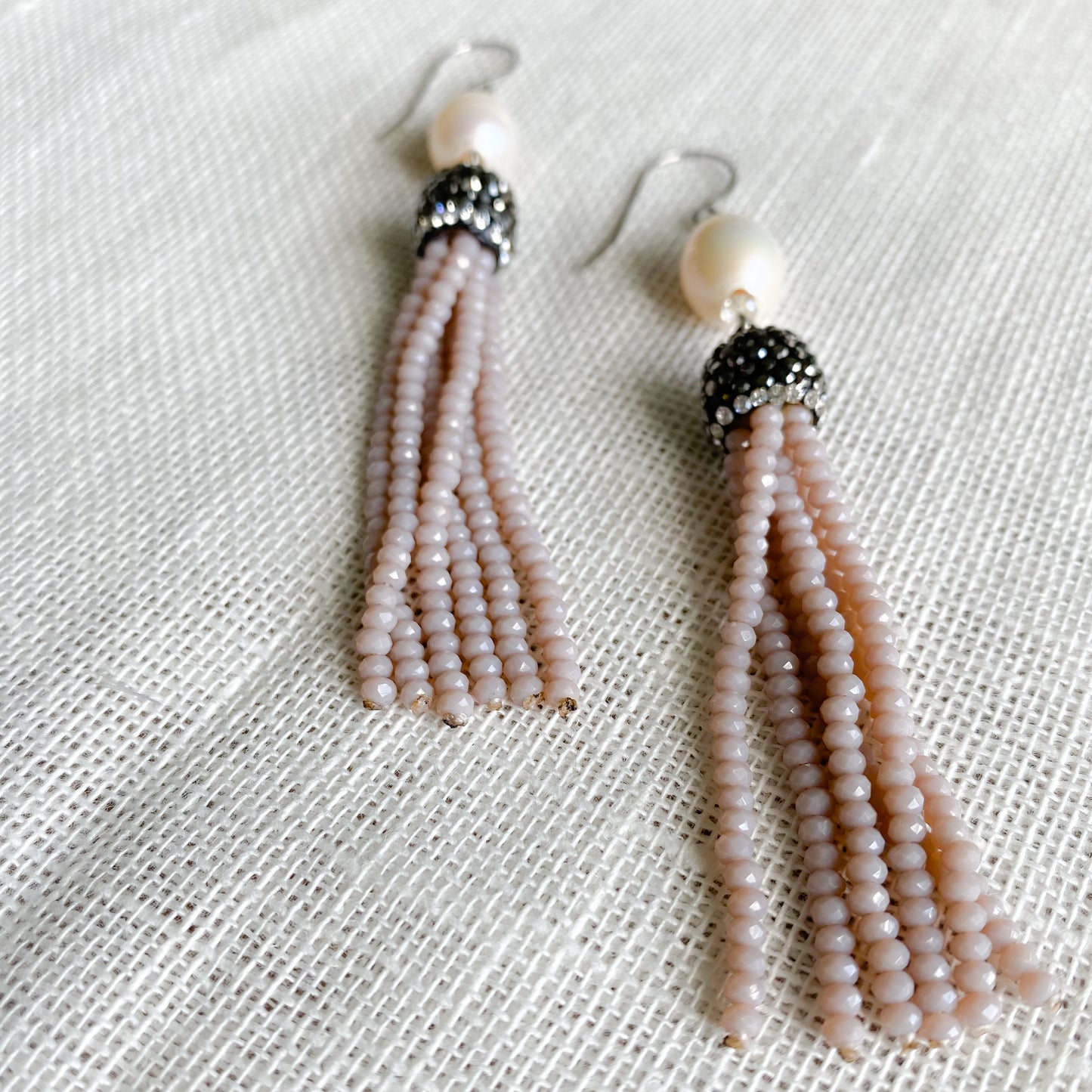Gabriella Freshwater Pearl Crystal Earrings - Bellestyle