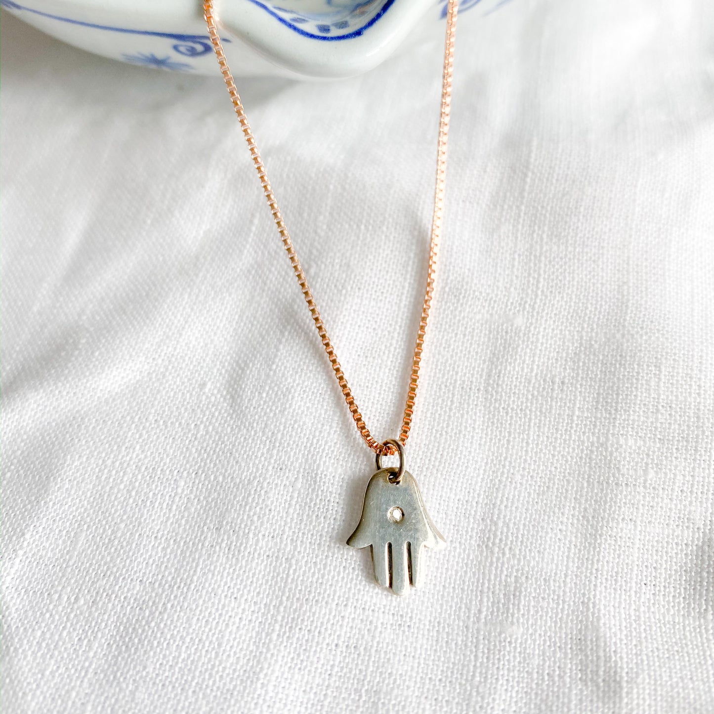 Hamsa Diamond Necklace - BelleStyle
