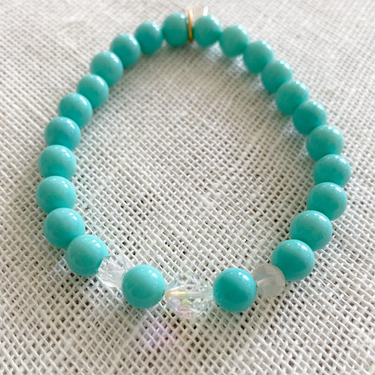 Vale Mother of Pearl Swarovski Crystal Bracelet - Bellestyle