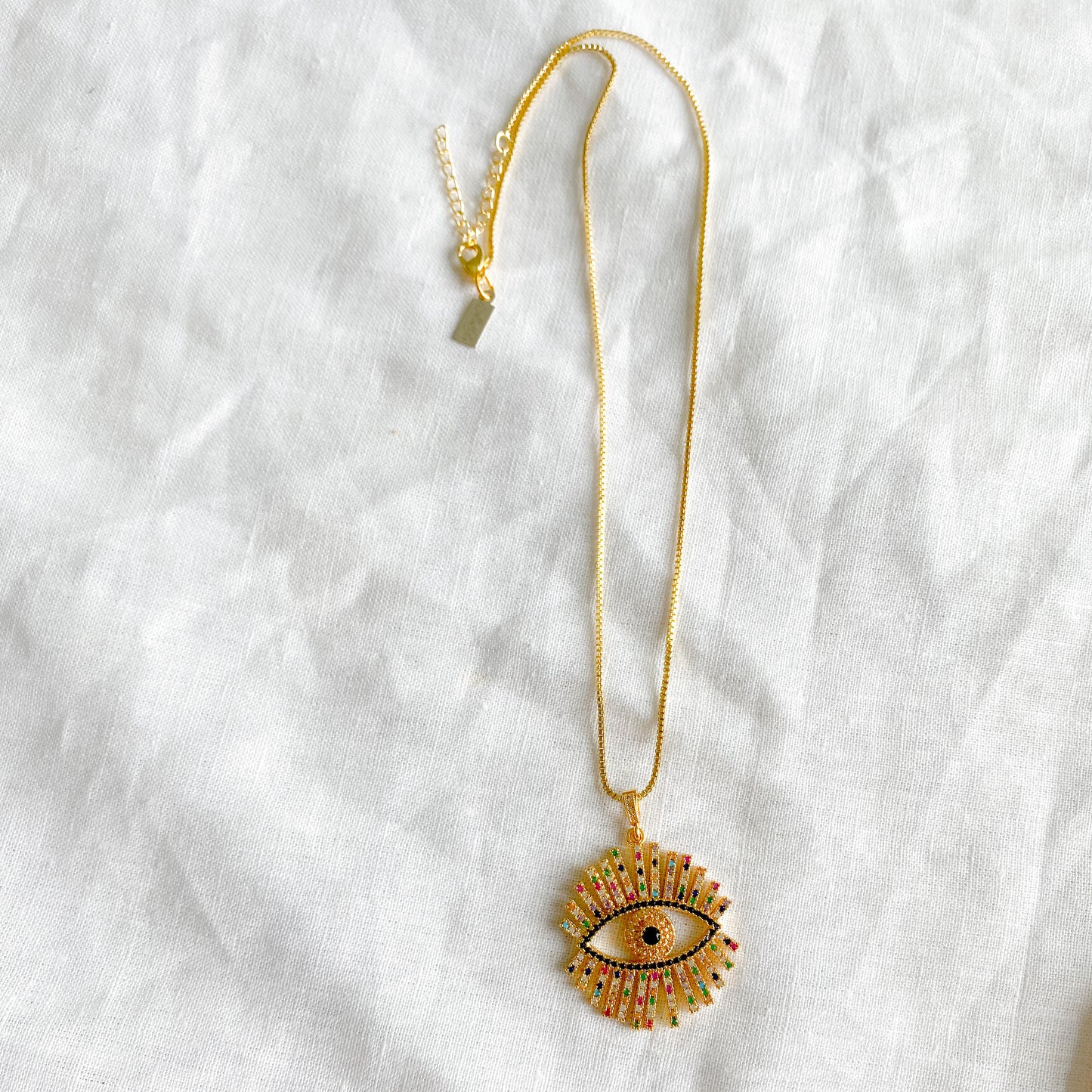 Rainbow Evil Eye Necklace - BelleStyle