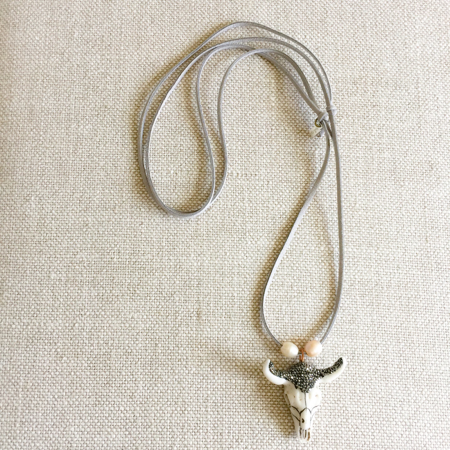 Britt Crystal Gunmetal Necklace - BelleStyle