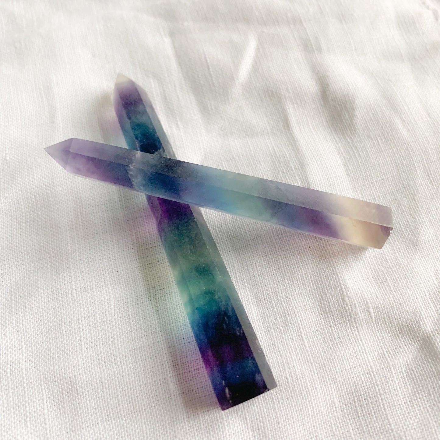 Rainbow Fluorite Crystal Wand - BelleStyle