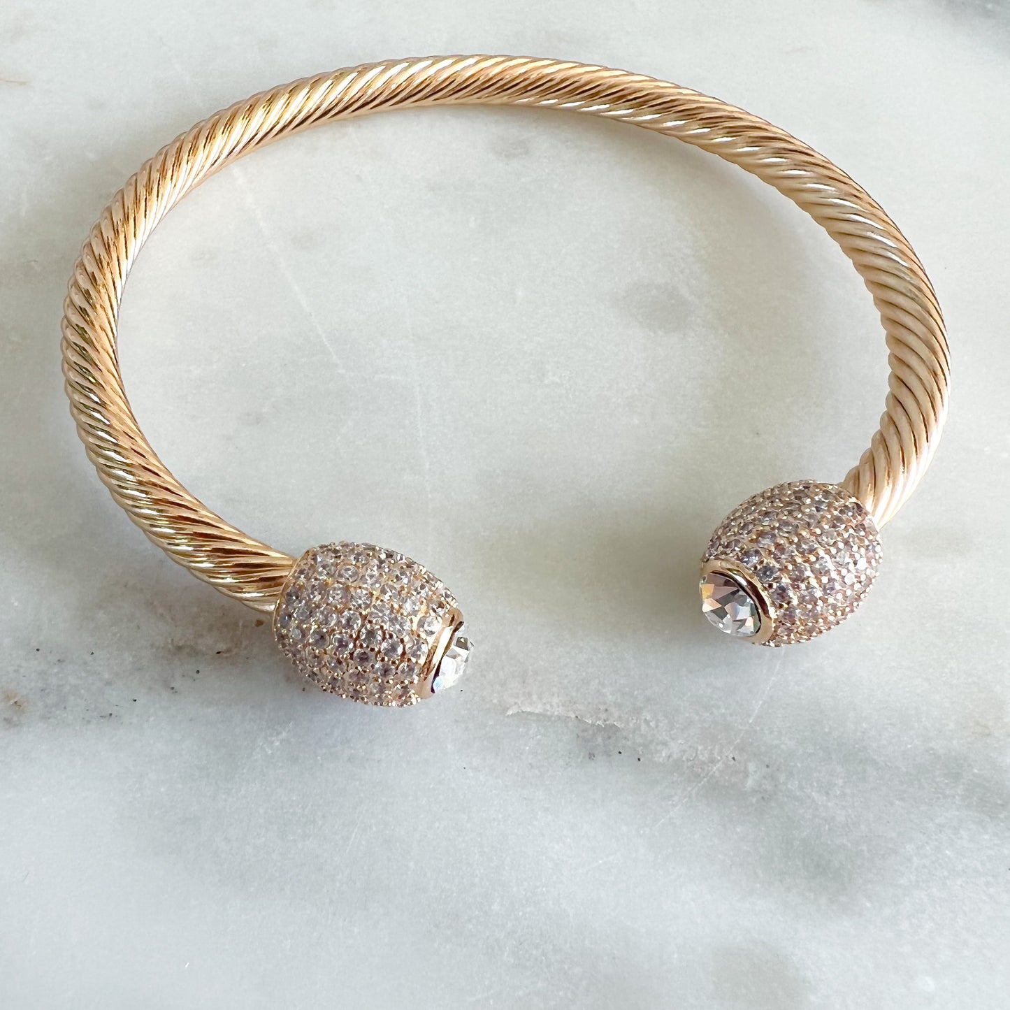 Bodian Pave Crystal Cuff Bracelet - BelleStyle