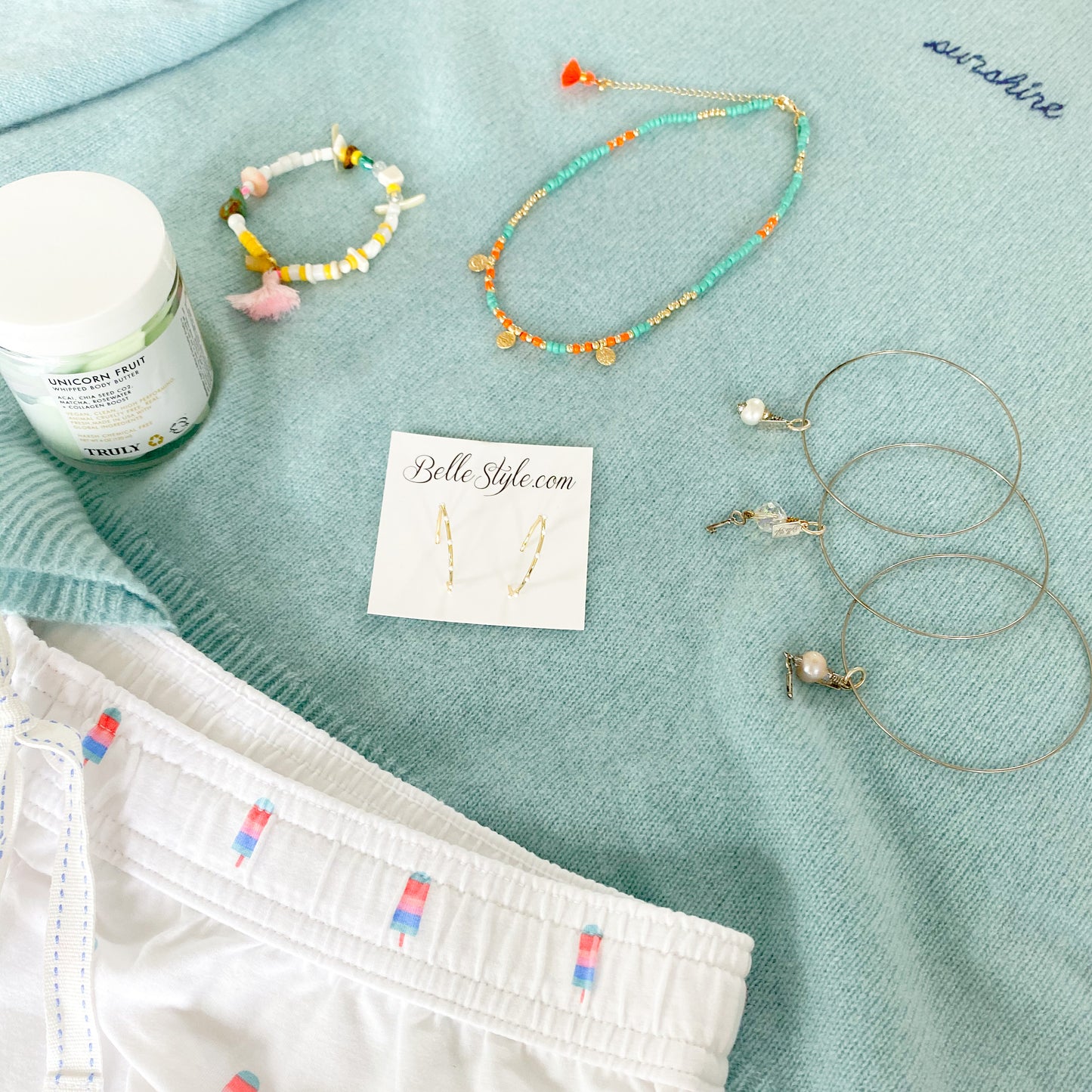 Dot Gold Hoop Earrings - BelleStyle