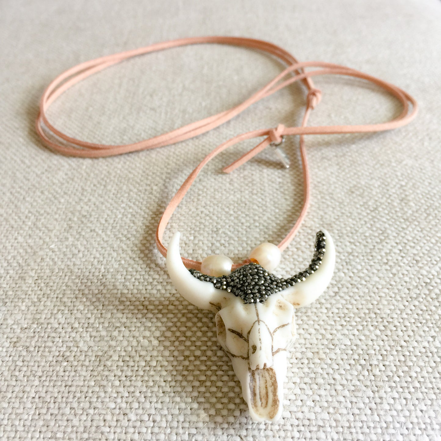 Britt Crystal Gunmetal Necklace - BelleStyle