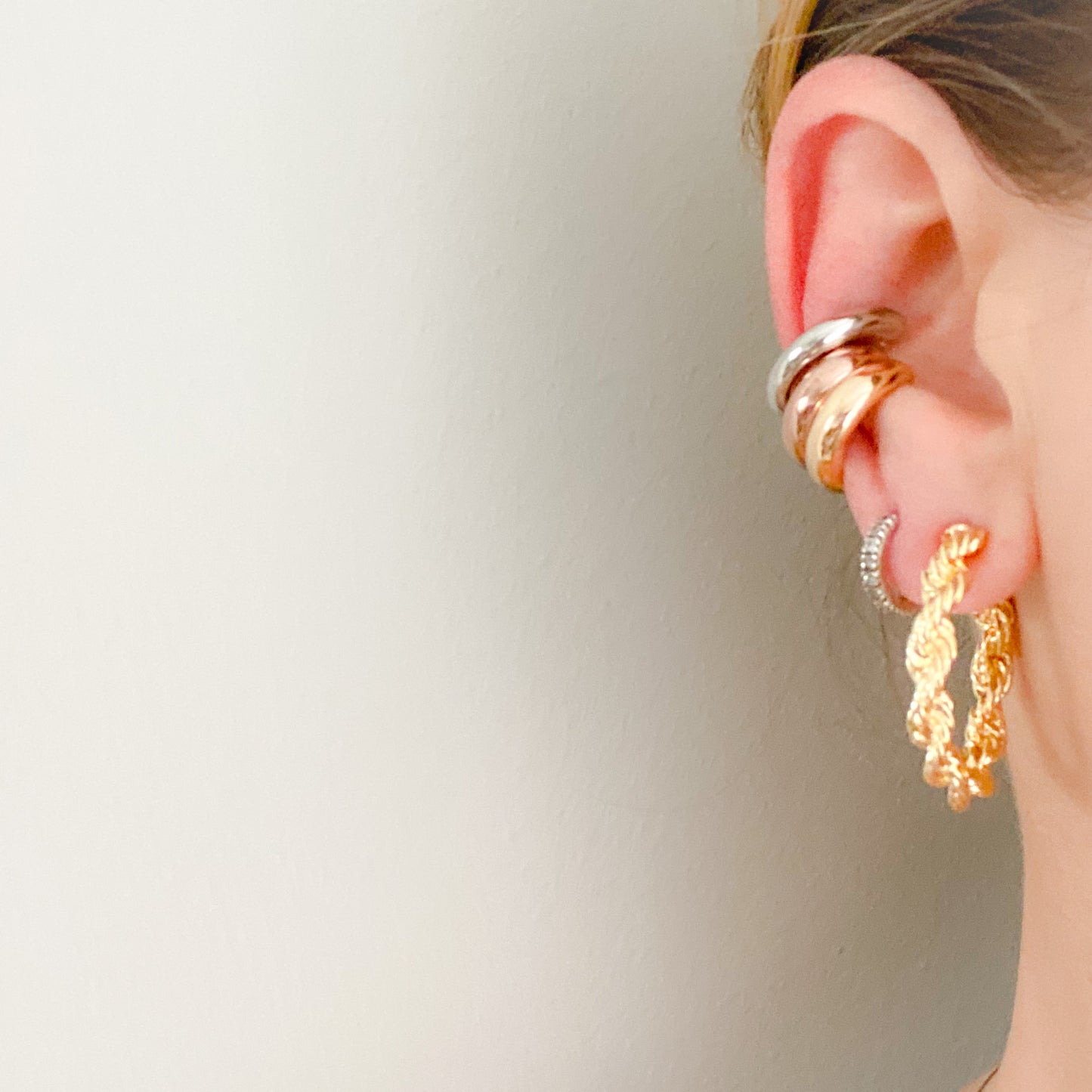 Calgary Chain Hoop Earrings - Bellestyle