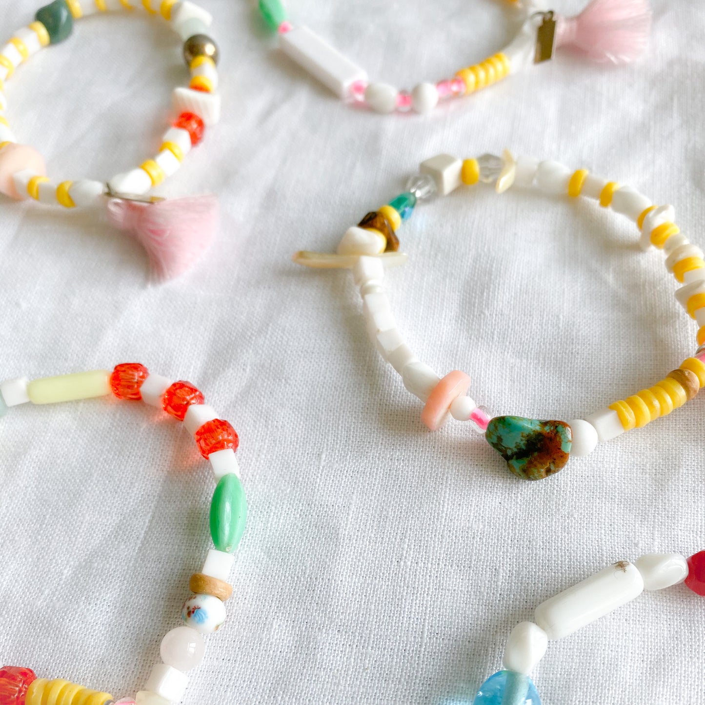 Rainbow Pink Tassel Bracelet - BelleStyle