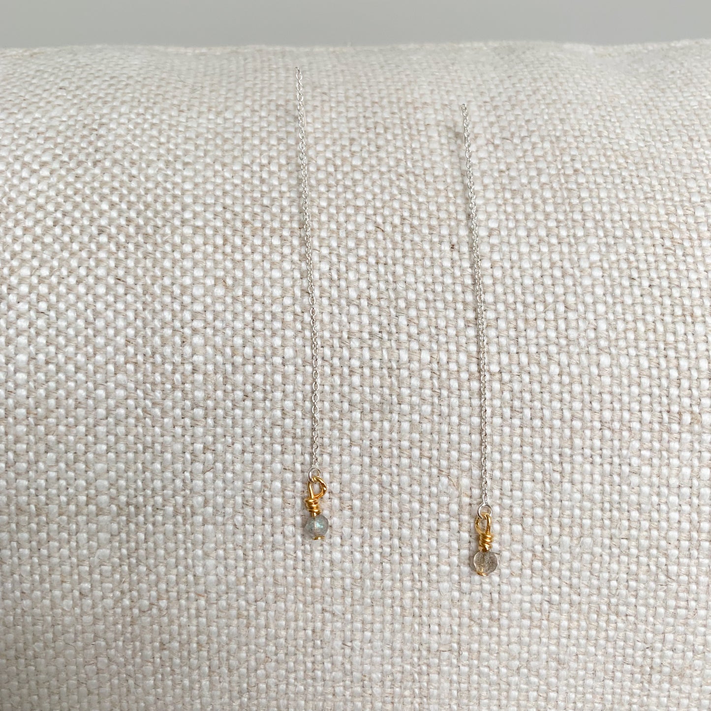 Labradorite Threader Earrings - BelleStyle