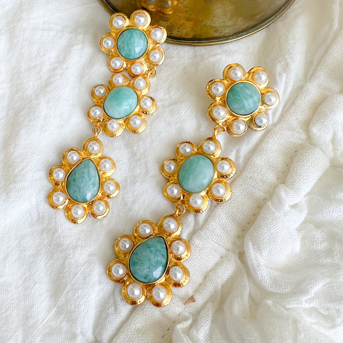 Blossom Amazonite Earrings - BelleStyle