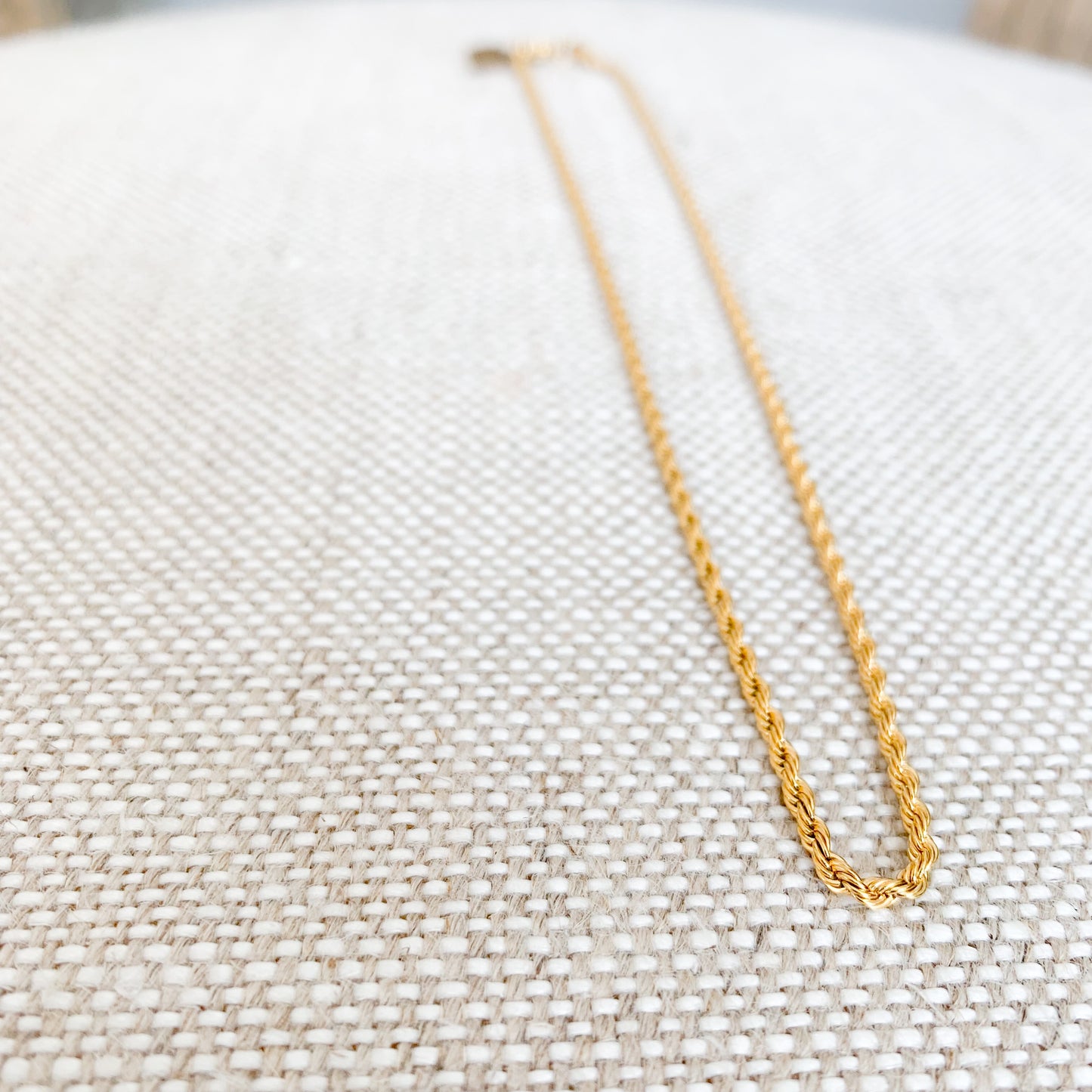 Gold Rope Chain Necklace - BelleStyle