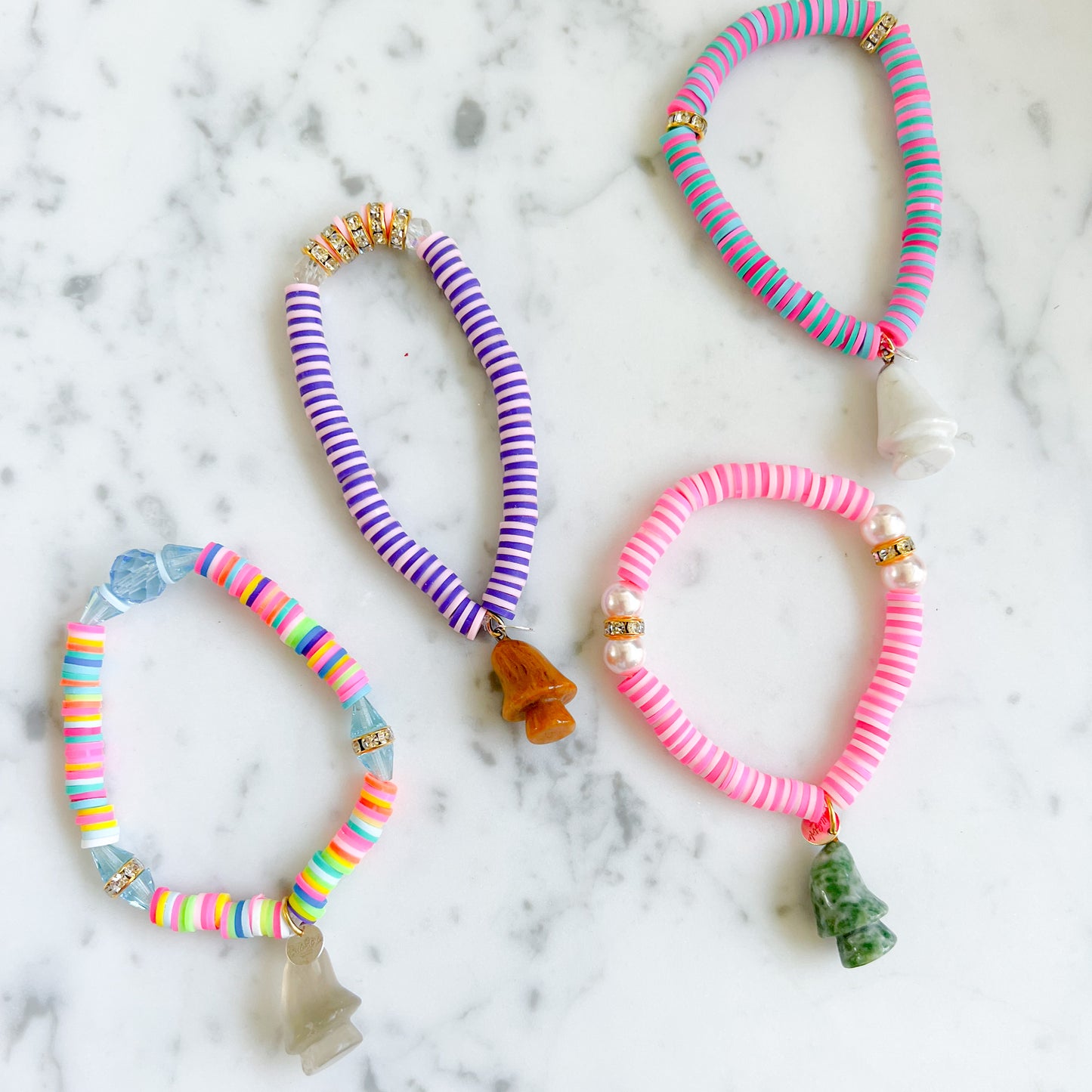 Color Stripe Vintage Shroom Bracelet - BelleStyle
