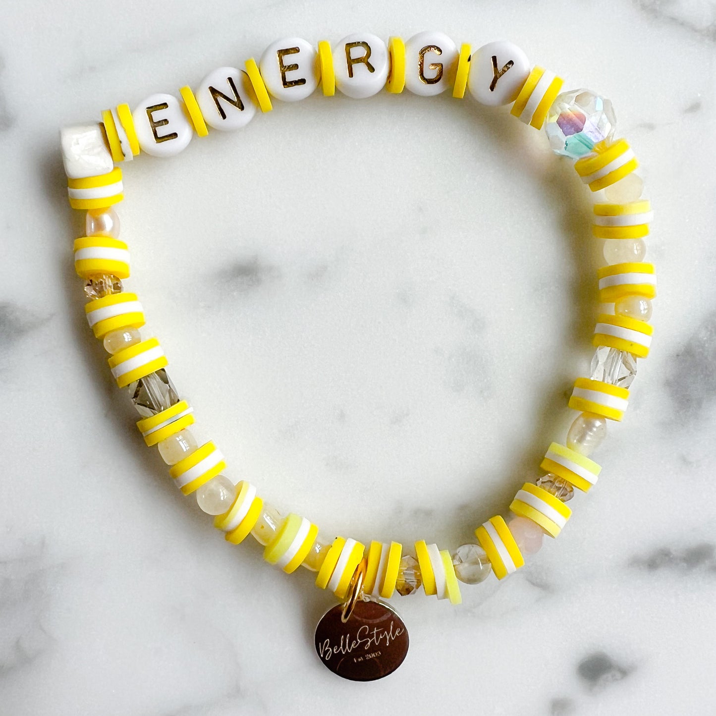 LIGHT Friendship Bracelet Yellow - BelleStyle