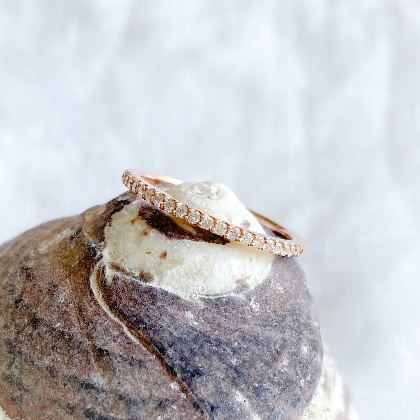 Molly 14K Rose Gold Diamond Ring - Bellestyle