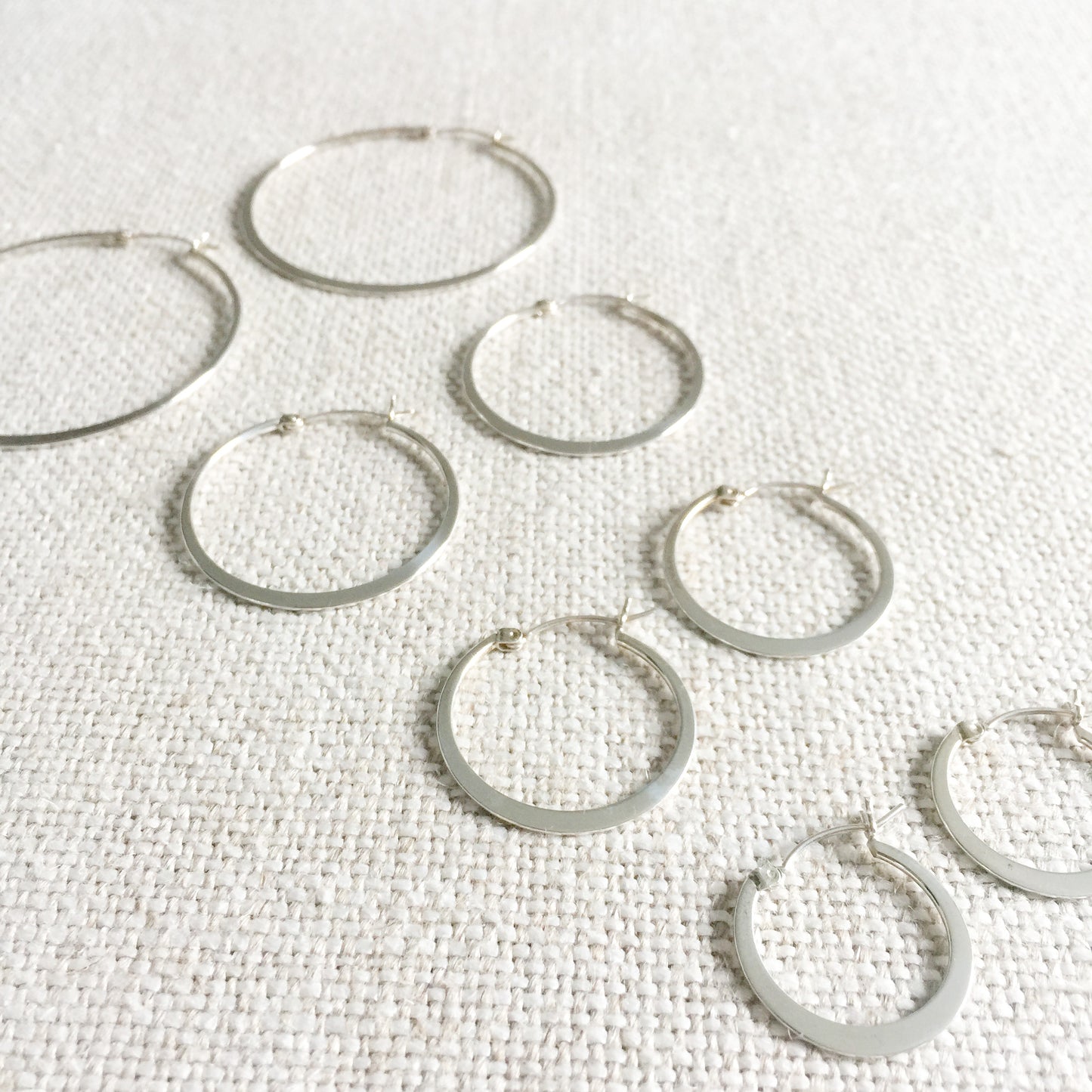 Brio Silver Hoop Earrings - BelleStyle