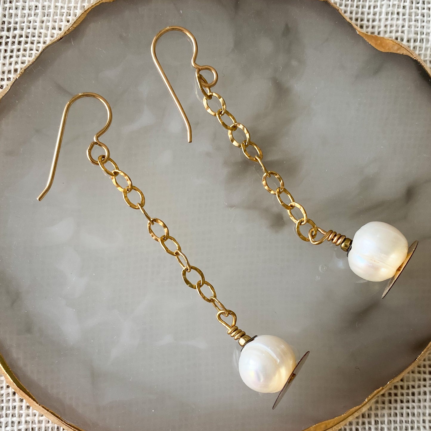 Bellestyle - Sequin Freshwater Pearl Earrings