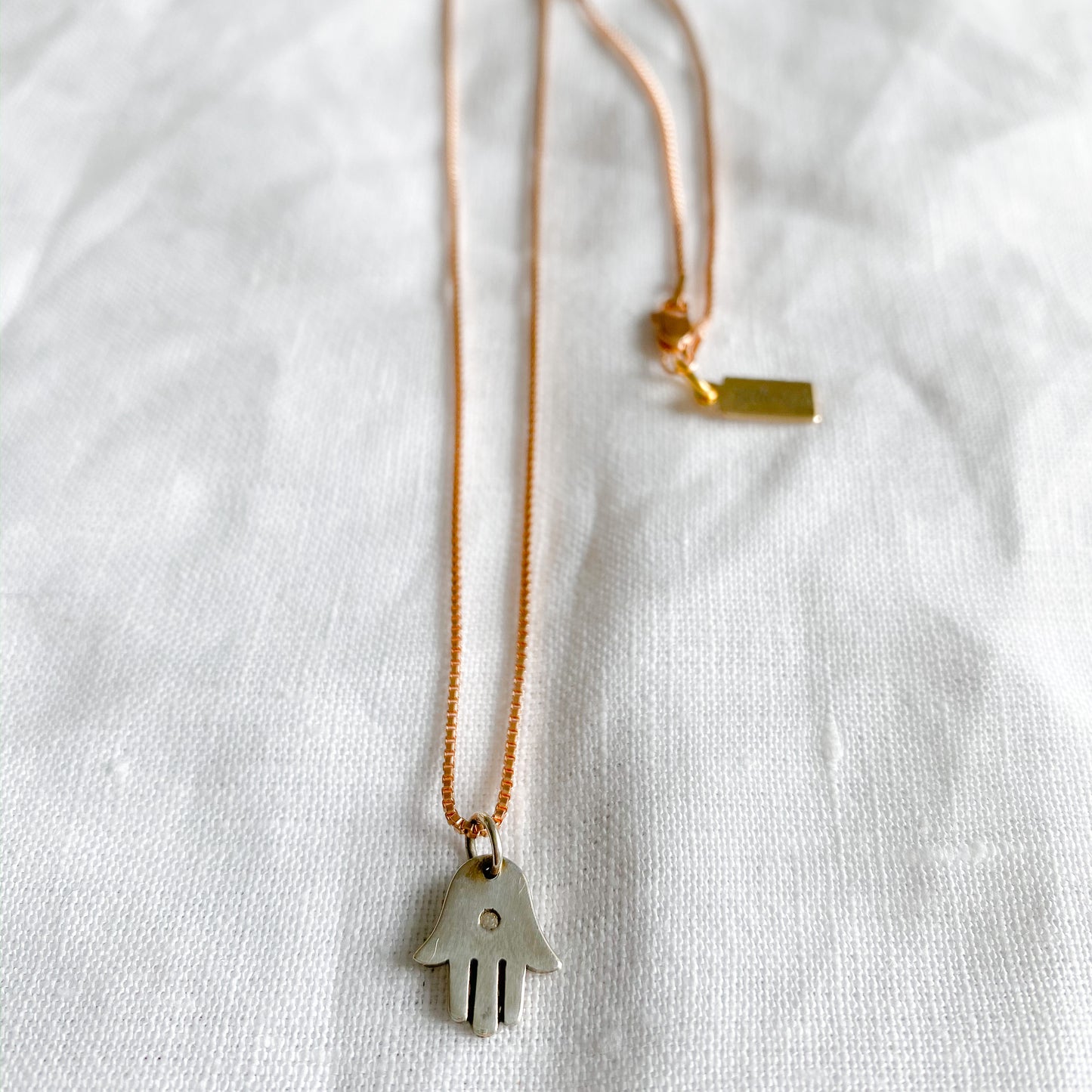 Hamsa Diamond Necklace - BelleStyle