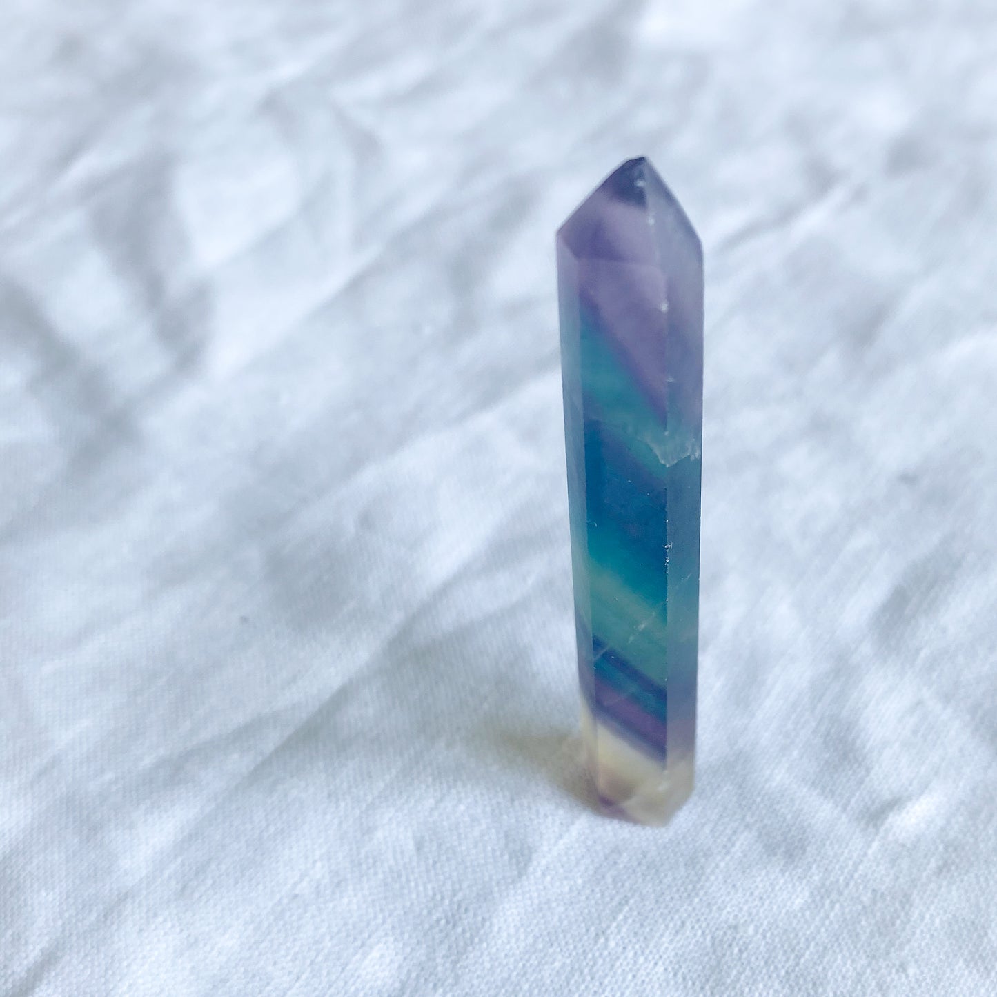 Rainbow Fluorite Crystal Wand - BelleStyle