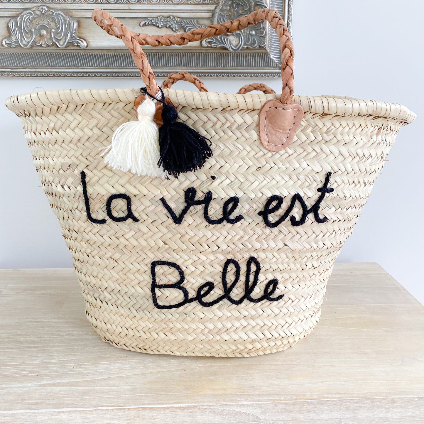 La Vie Est Belle Sustainable French Market Bag - Bellestyle