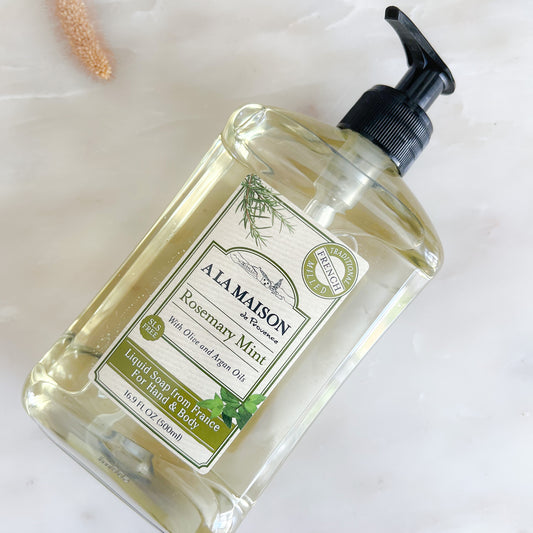 A La Maison de Provence Rosemary Mint Liquid Hand and Body Soap - BelleStyle 