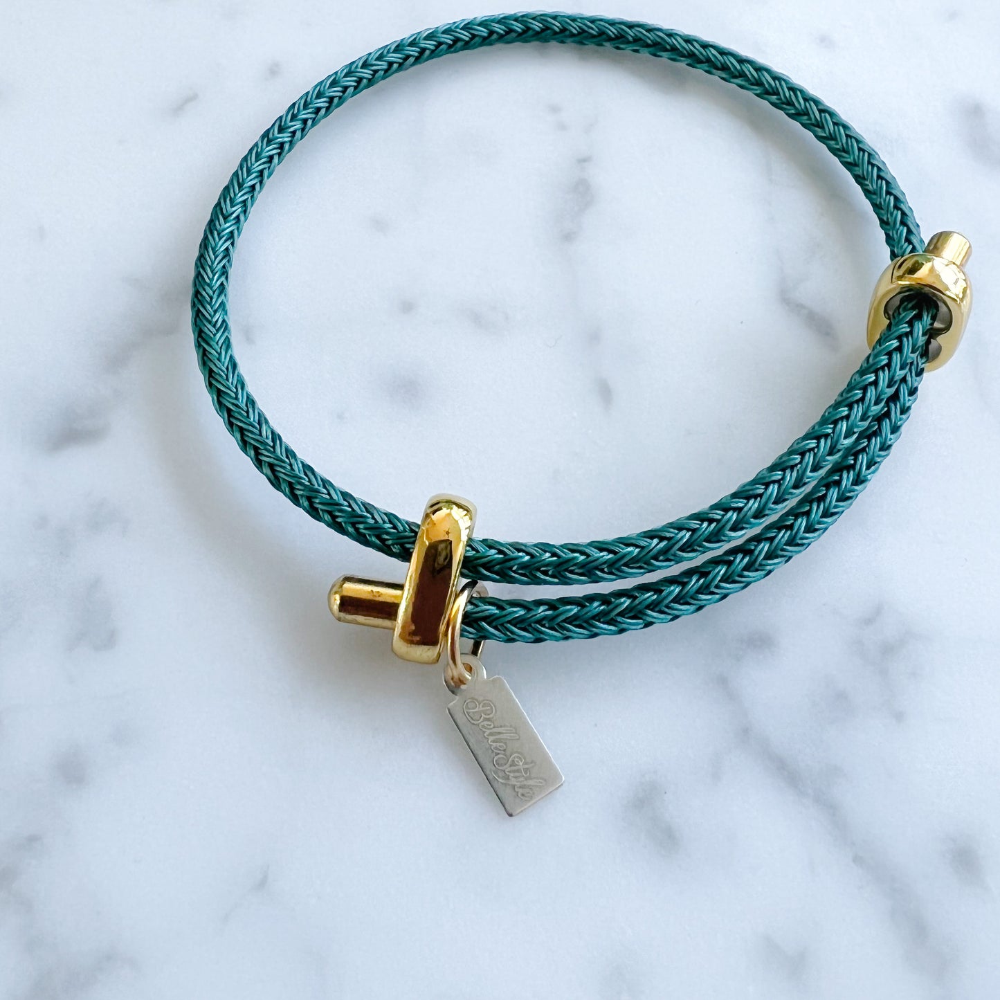 Sugar Rope Gold Green Bracelet - BelleStyle